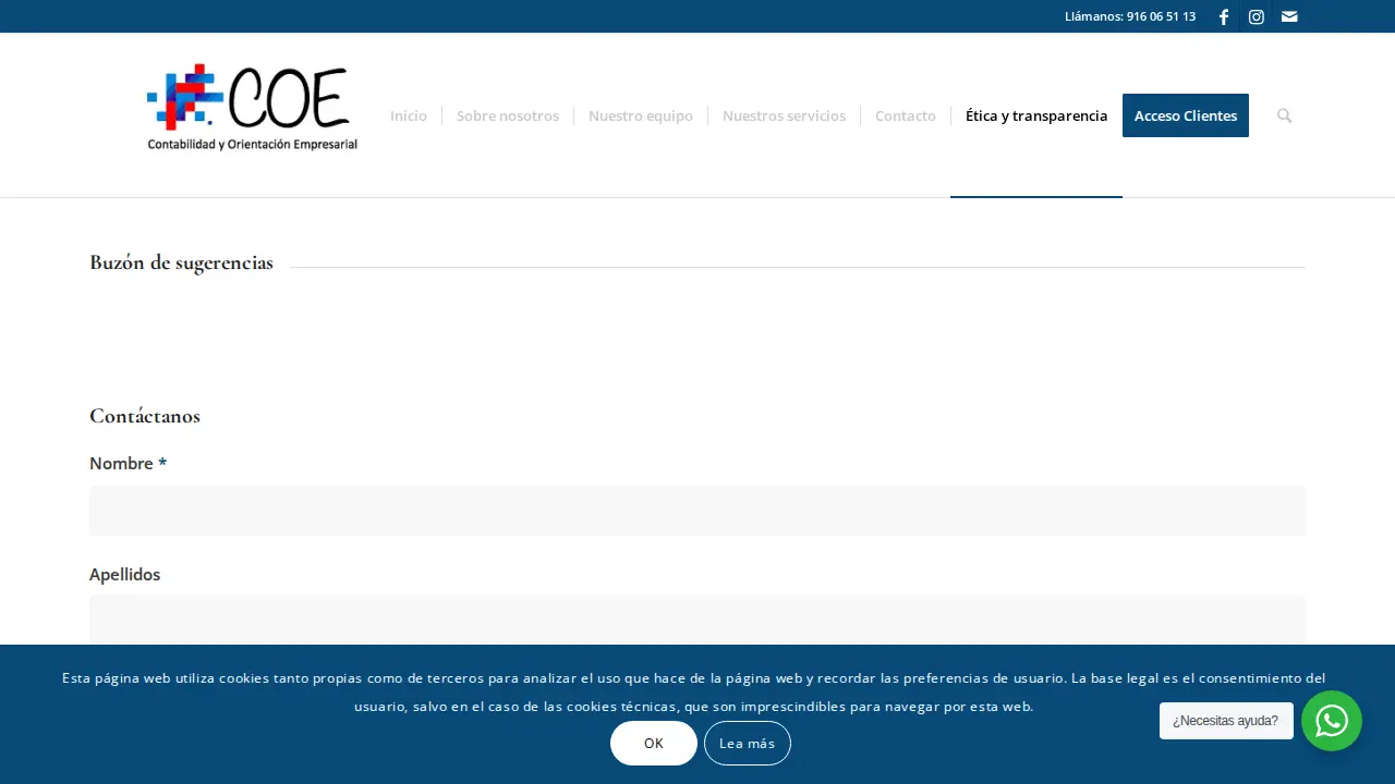 Contabilidad y Orientación Empresarial, S.L. (Asesoría COE) page