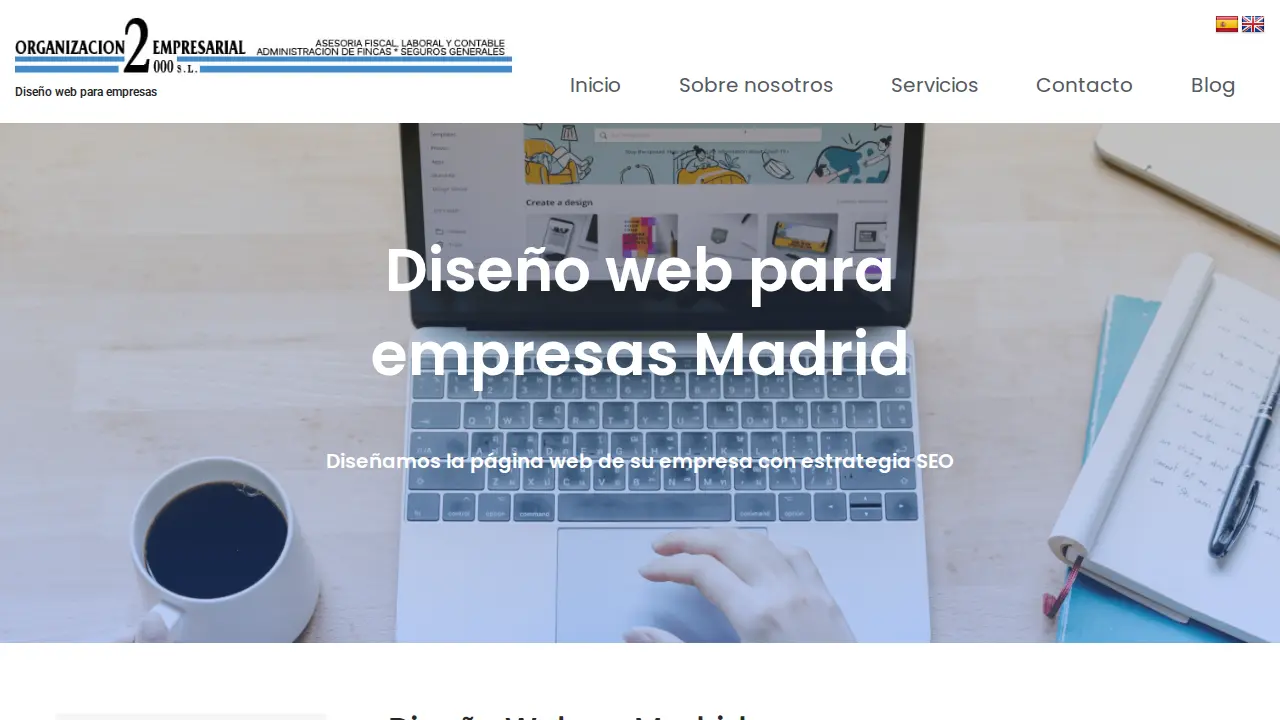 Asesoría de empresas Madrid Organización Empresarial 2000 page