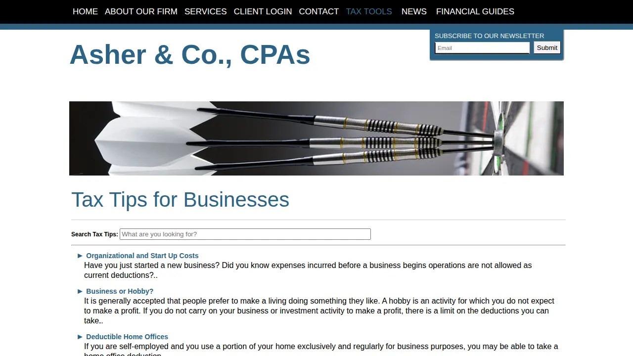 Asher & Co., CPAs page