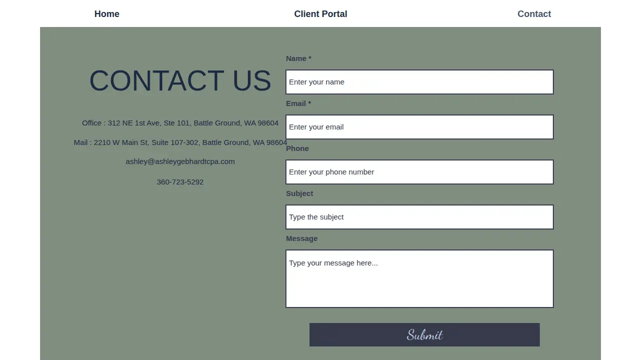 Ashley Gebhardt CPA PLLC page