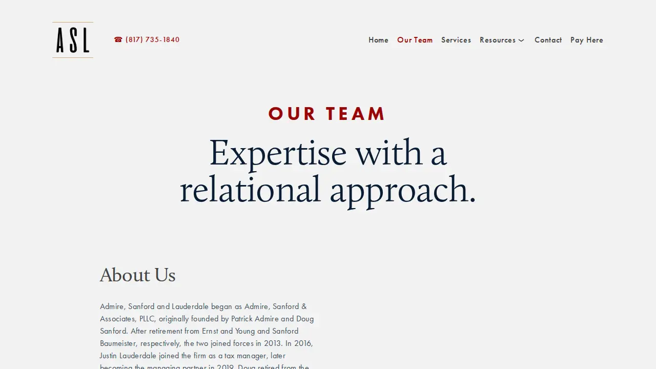 Admire Sanford & Lauderdale, PLLC page