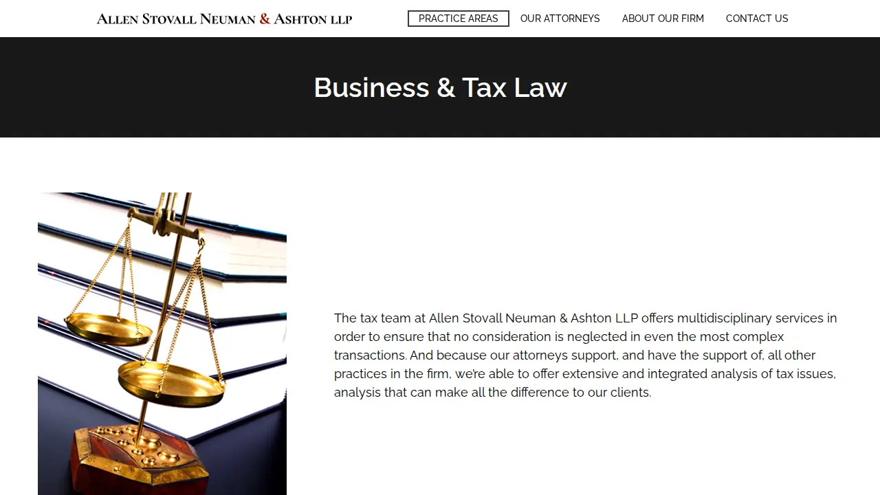 Allen Stovall Neuman & Ashton LLP page