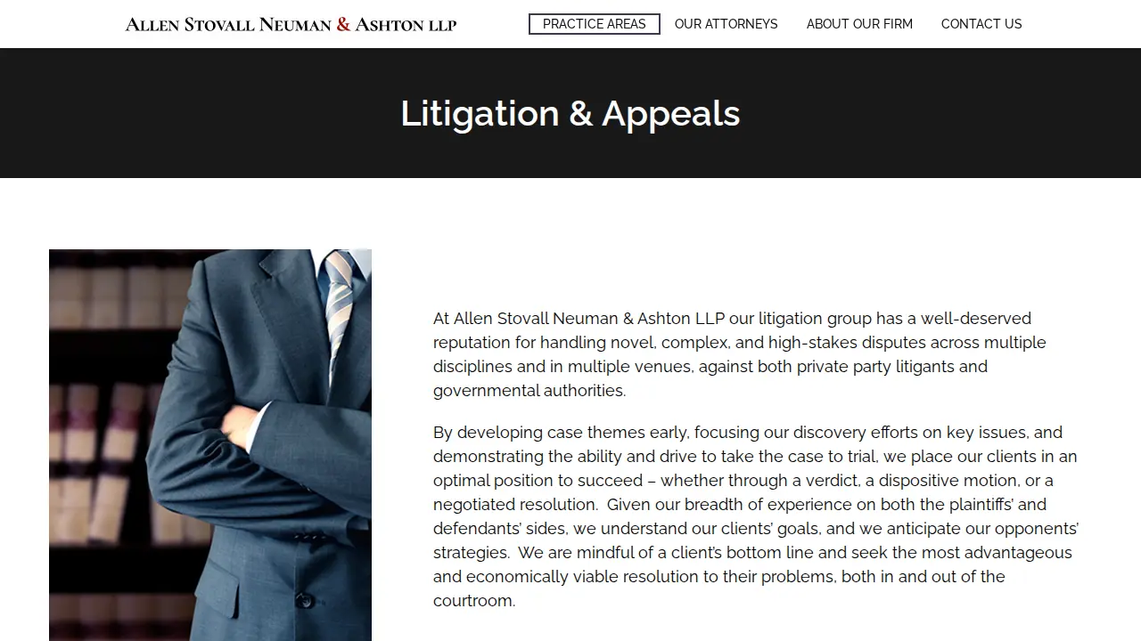 Allen Stovall Neuman & Ashton LLP page