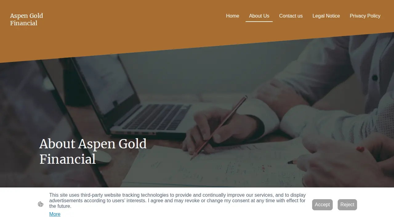 Aspen Gold Financial page