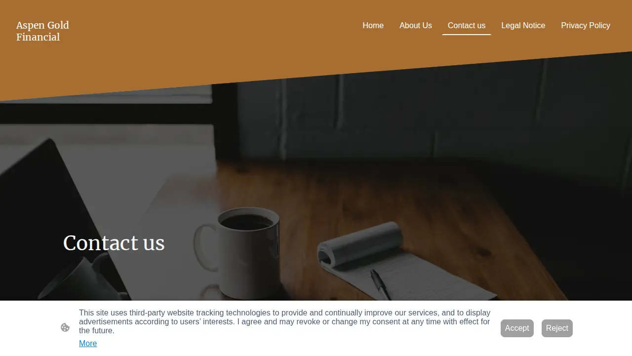 Aspen Gold Financial page