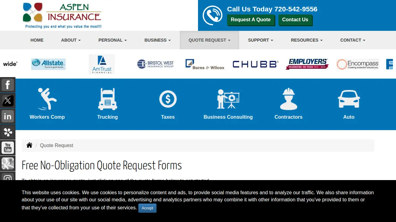 Aspen Insurance Group page