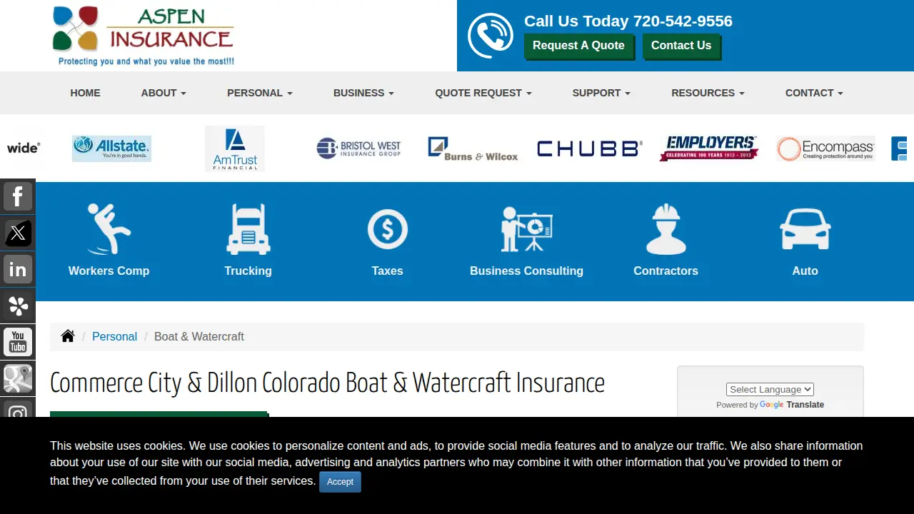 Aspen Insurance Group page