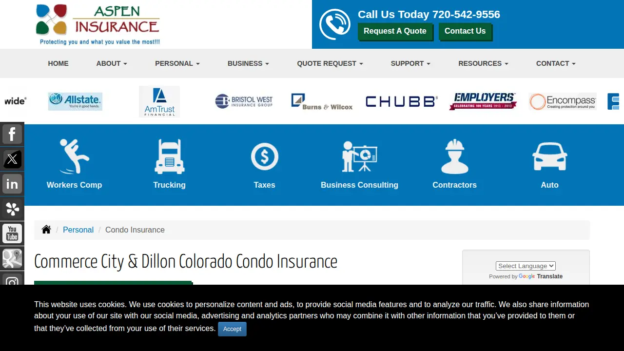 Aspen Insurance Group page