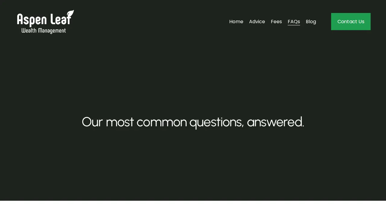 Aspen Leaf Wealth Management, PBC page