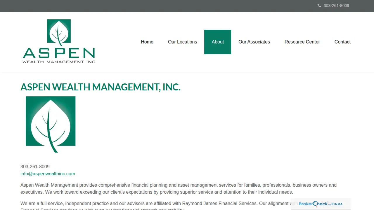 Aspen Wealth Management page