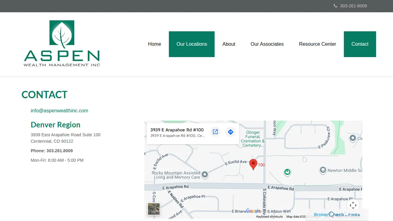 Aspen Wealth Management page