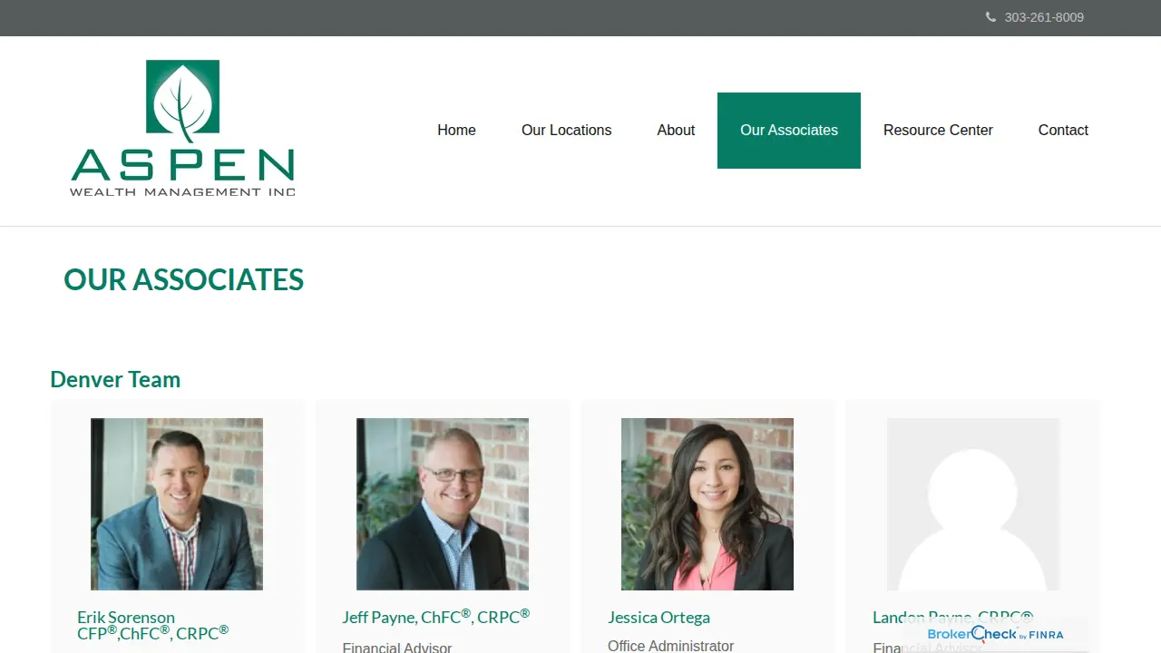 Aspen Wealth Management page