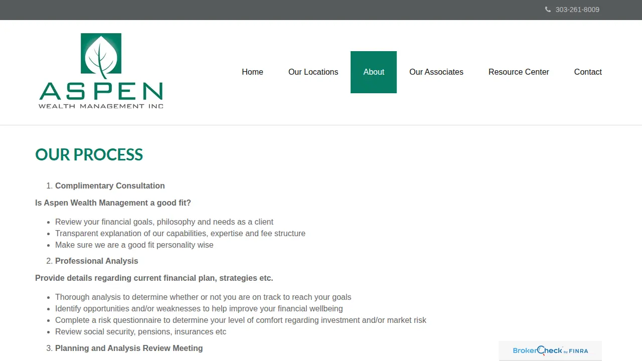 Aspen Wealth Management page