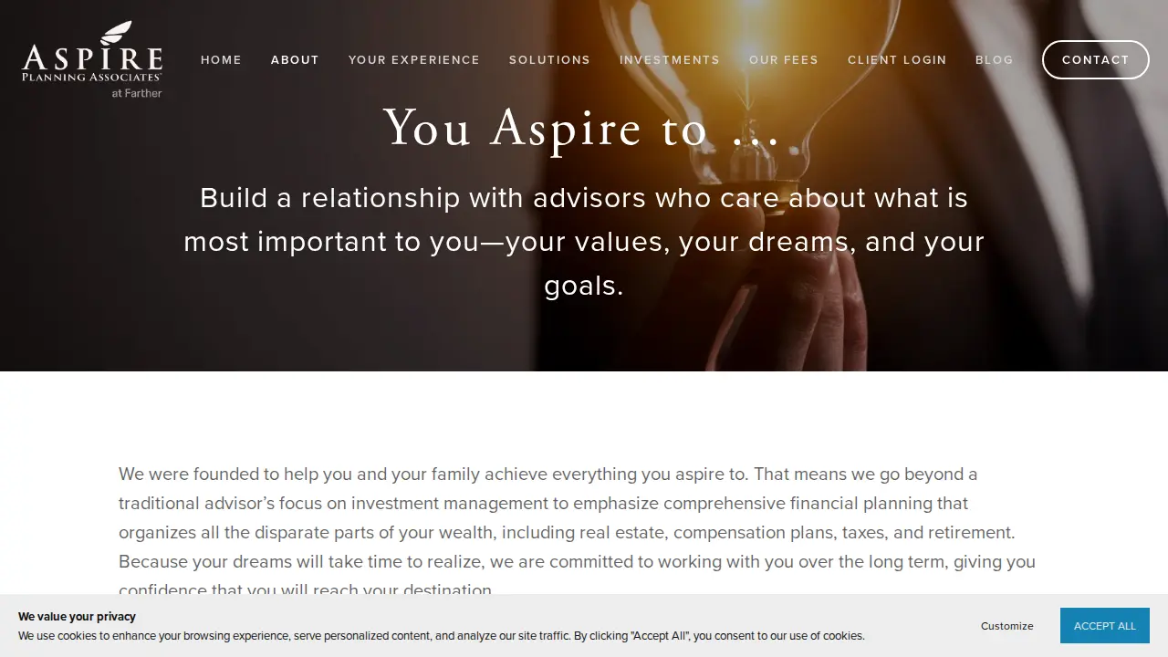 Aspire Planning Associates page