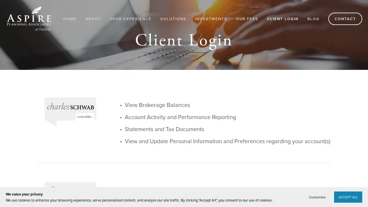 Aspire Planning Associates page