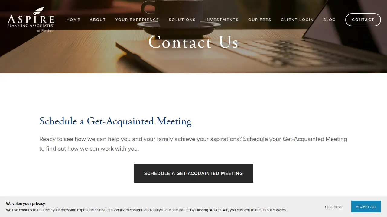 Aspire Planning Associates page