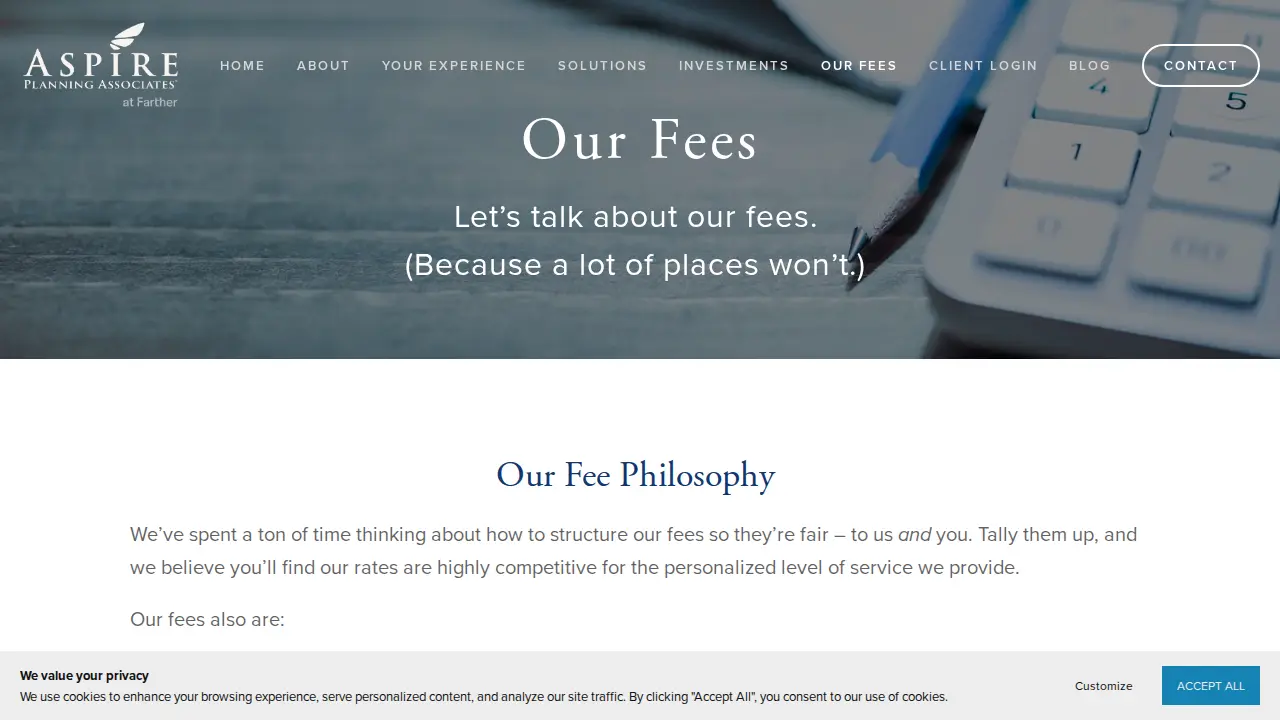Aspire Planning Associates page