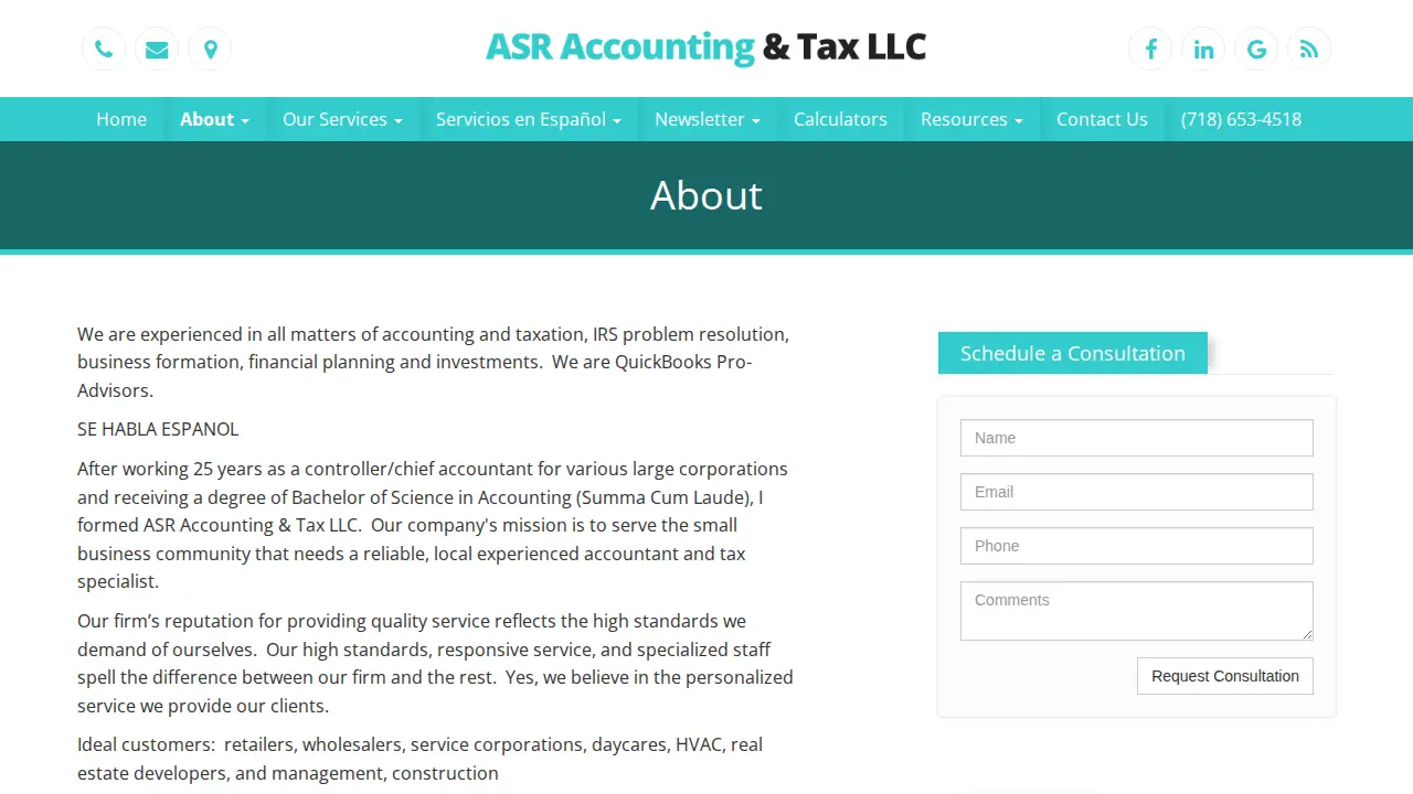 ASR Accounting & Tax LLC page