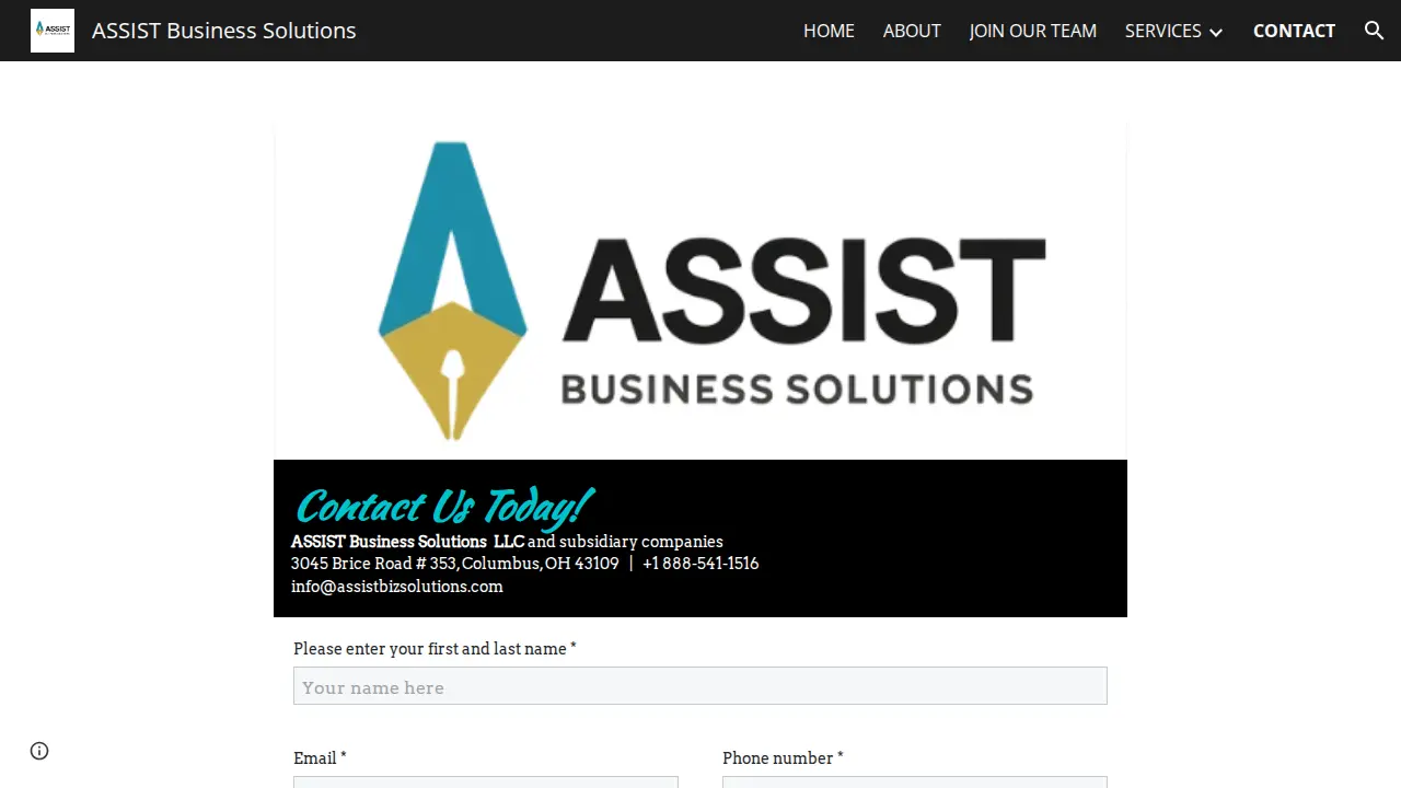 ASSIST Business Solutions (Formerly ASSIST Office Support Services) page