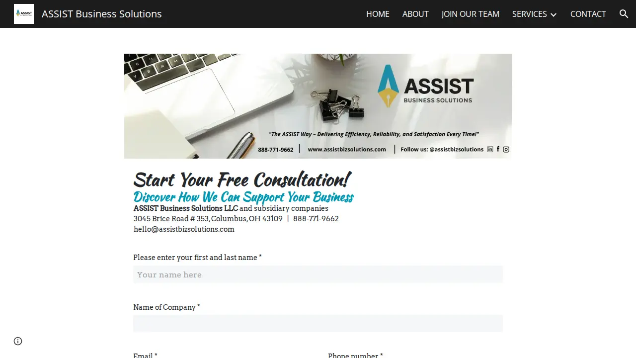 ASSIST Business Solutions (Formerly ASSIST Office Support Services) page