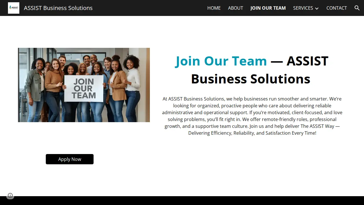 ASSIST Business Solutions (Formerly ASSIST Office Support Services) page