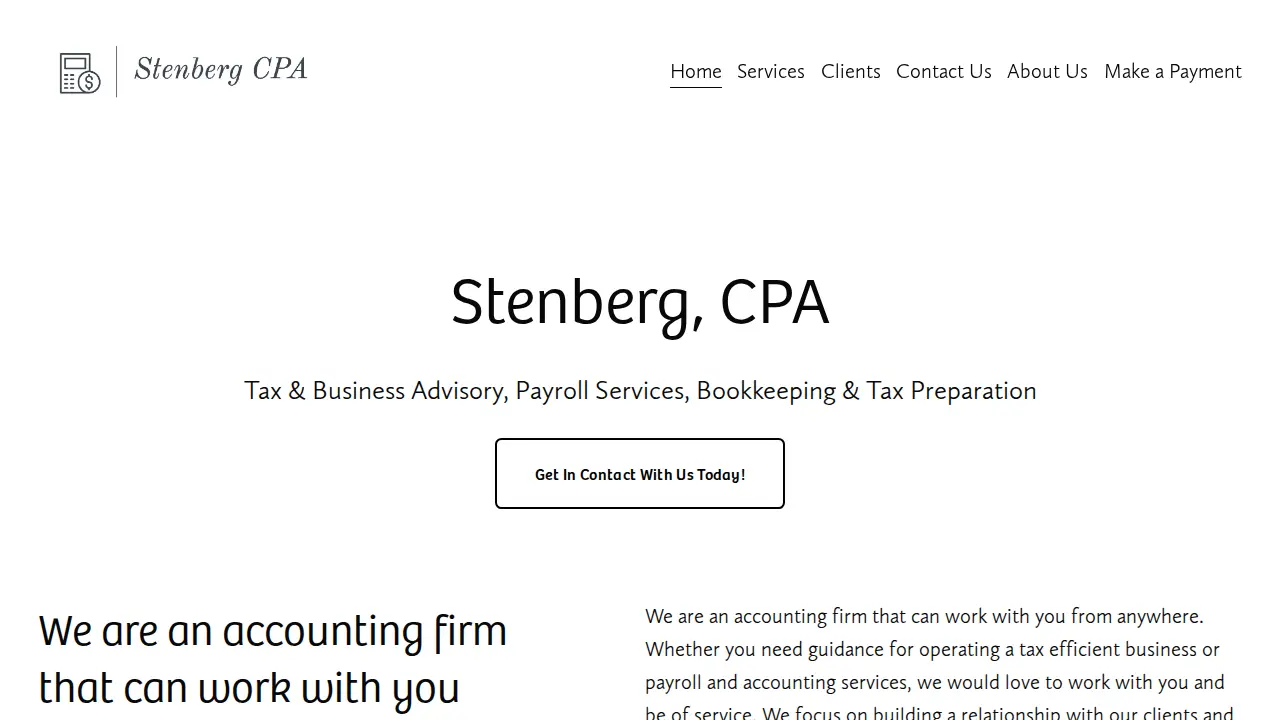 Stenberg, CPA page