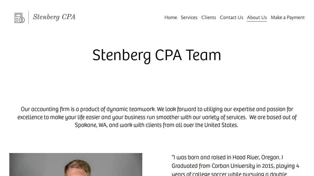 Stenberg, CPA page