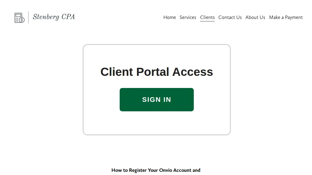 Stenberg, CPA page