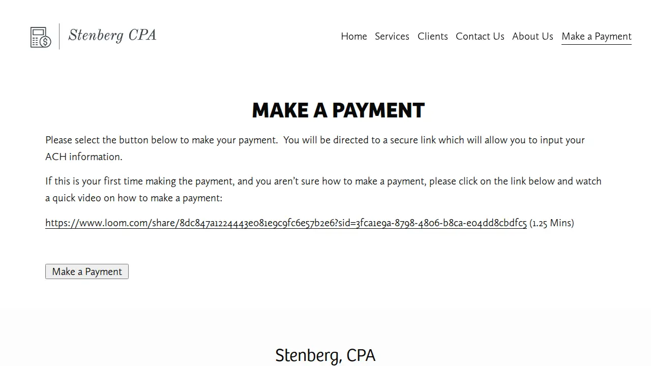 Stenberg, CPA page