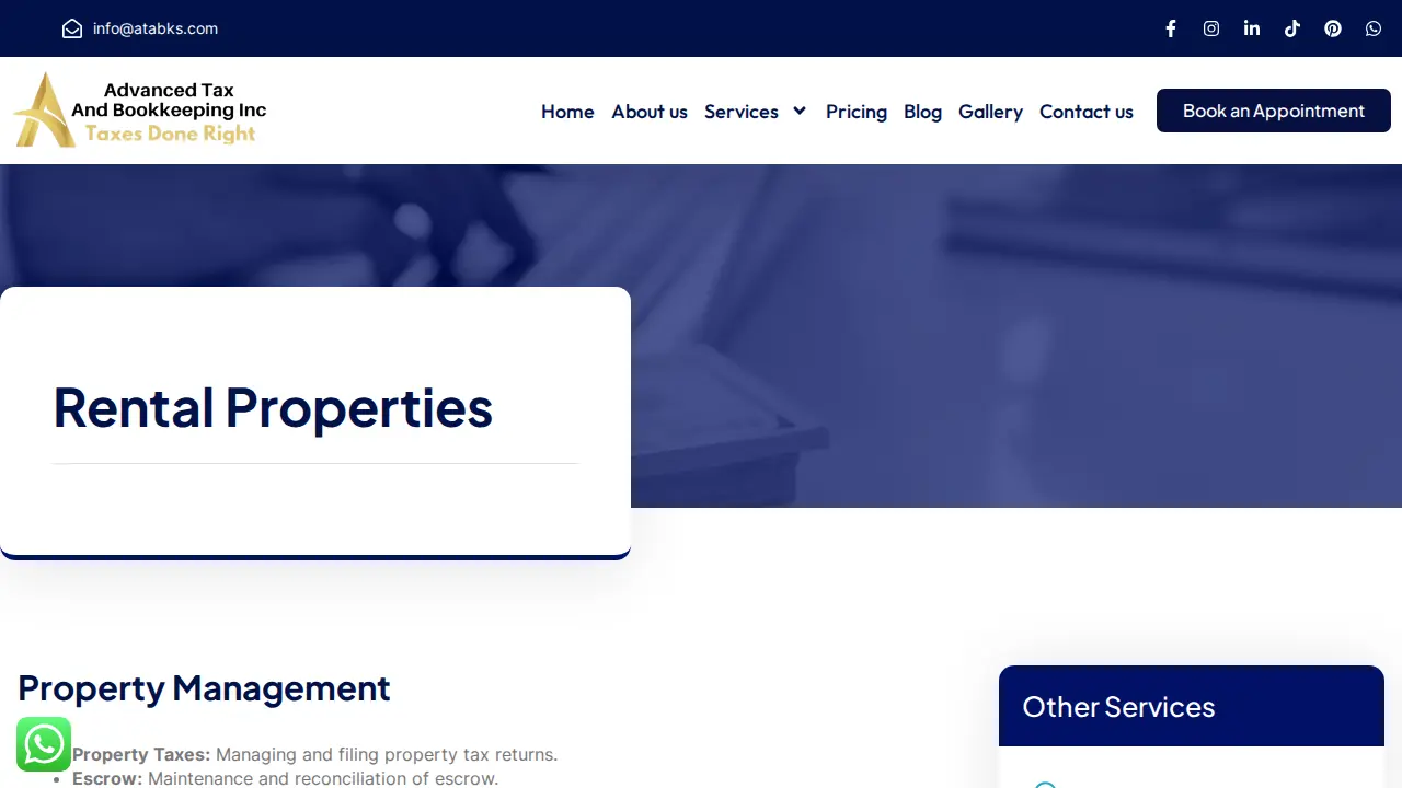 Dallas TX Book Keeping service ATABKS page