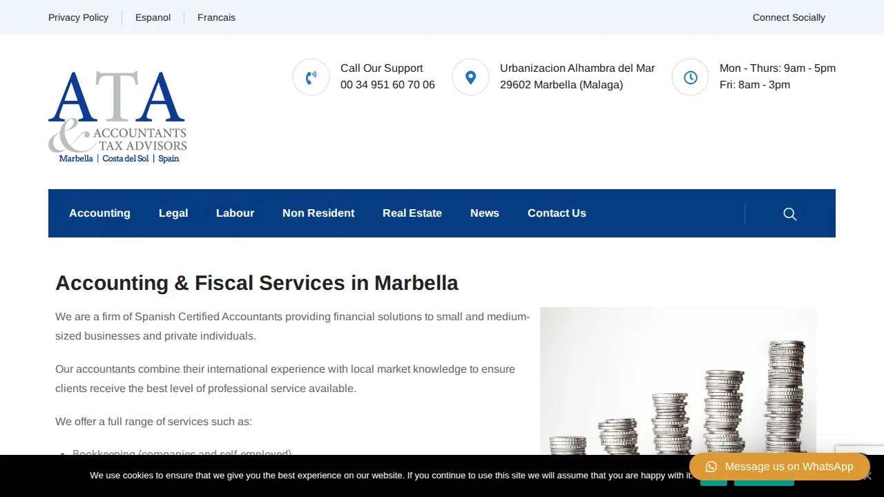 ATA SPAIN Accountants and Tax Advisors page