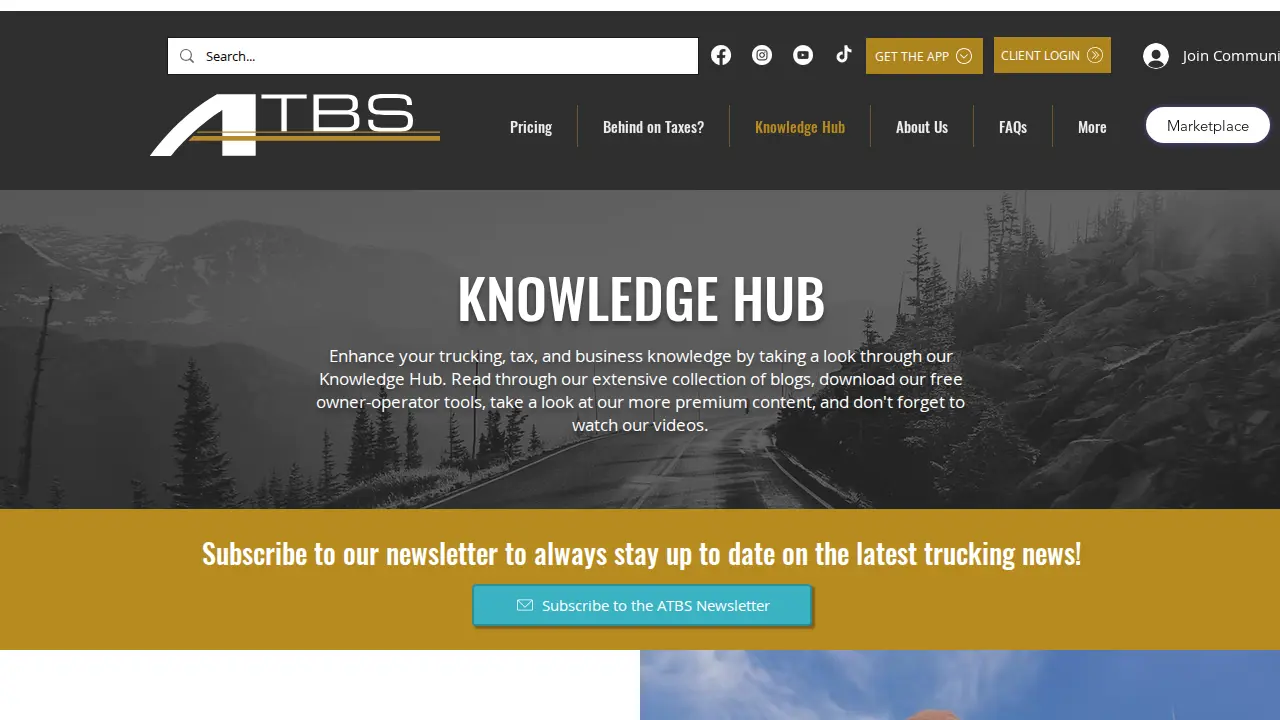 ATBS (American Truck Business Services) page