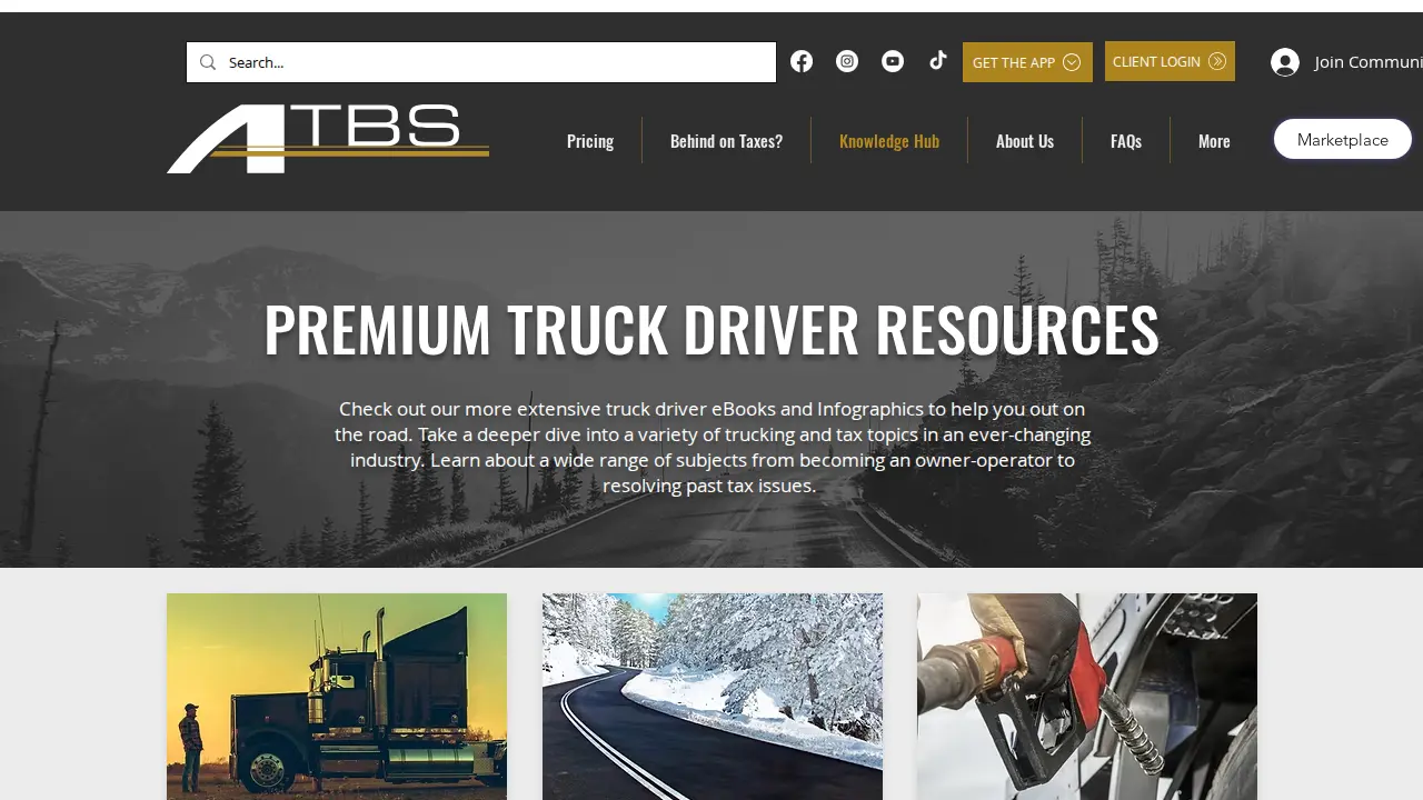 ATBS (American Truck Business Services) page