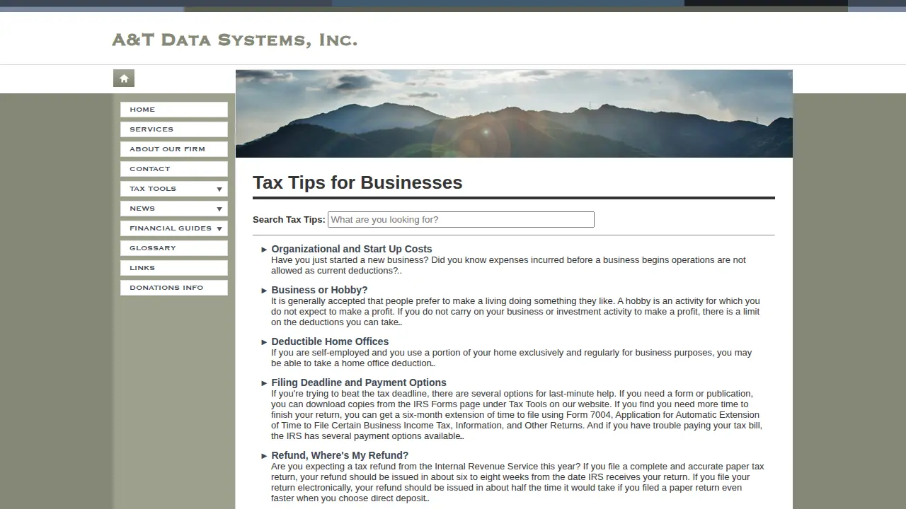 A&T Data Systems, Inc. page