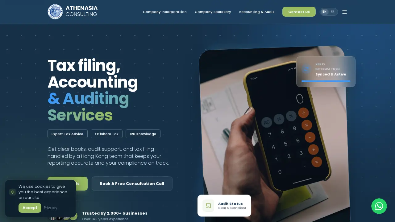 ATHENASIA CONSULTING LIMITED: HONG KONG COMPANY INCORPORATION page