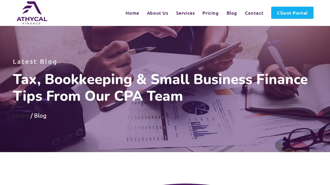 Athycal Accounting page