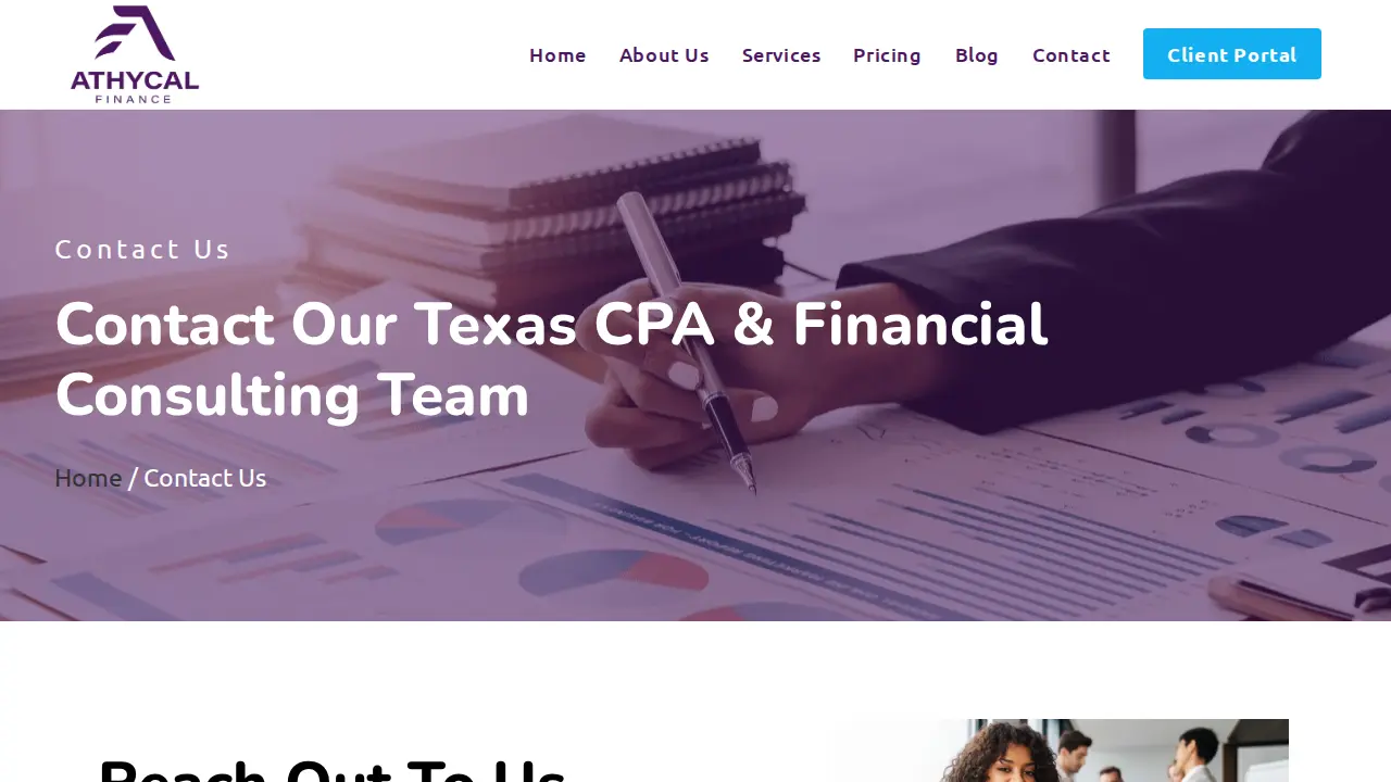 Athycal Accounting page