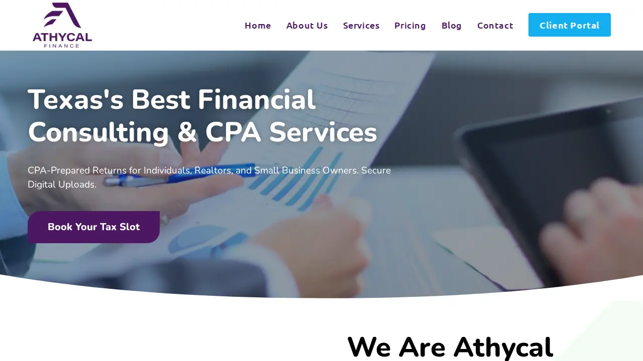 Athycal Accounting page