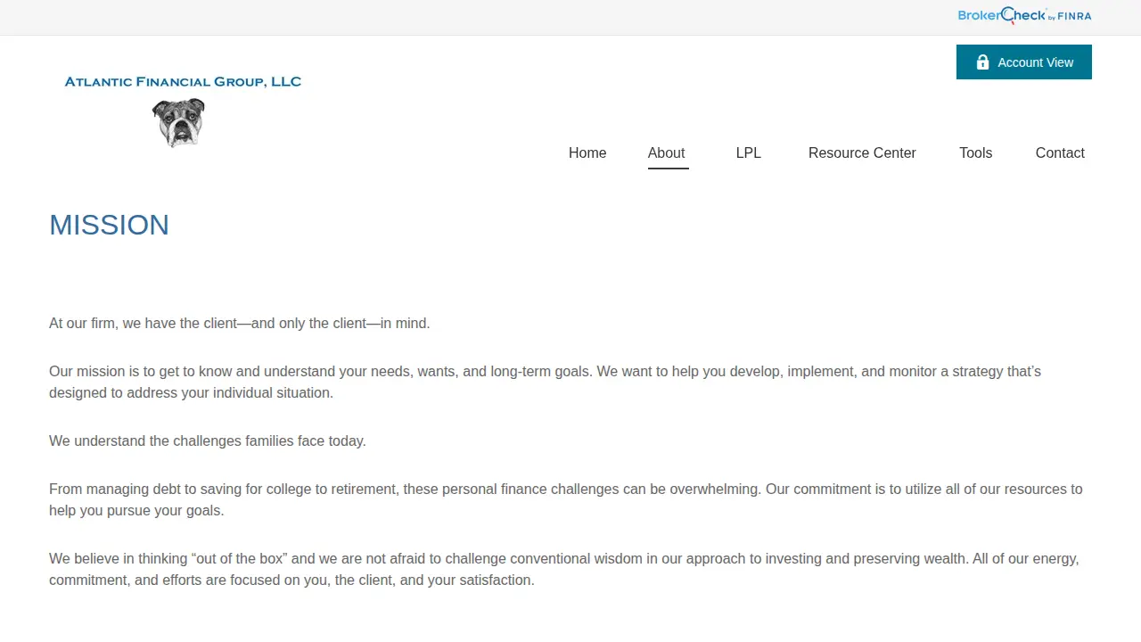 Atlantic Financial Group, LLC page