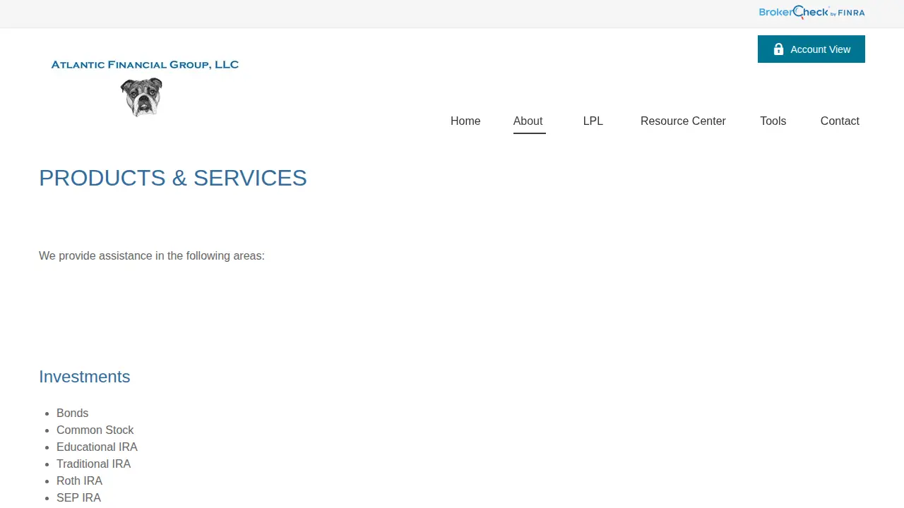 Atlantic Financial Group, LLC page