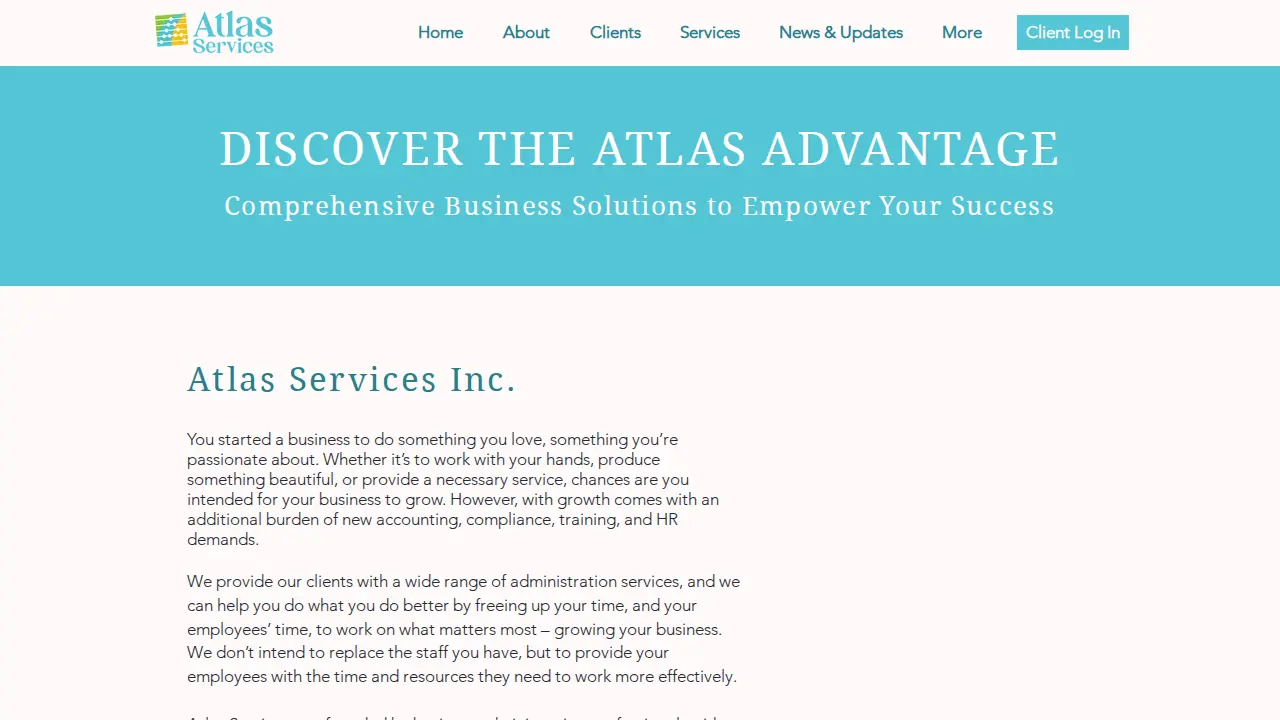 Atlas Services page