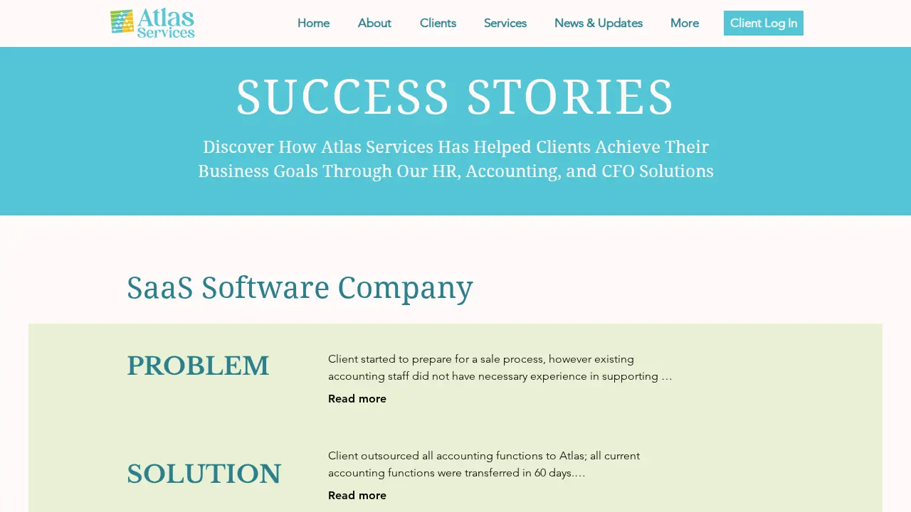 Atlas Services page