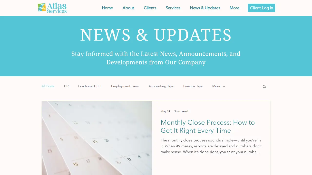 Atlas Services page