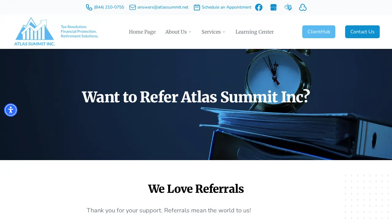 Atlas Summit Inc page