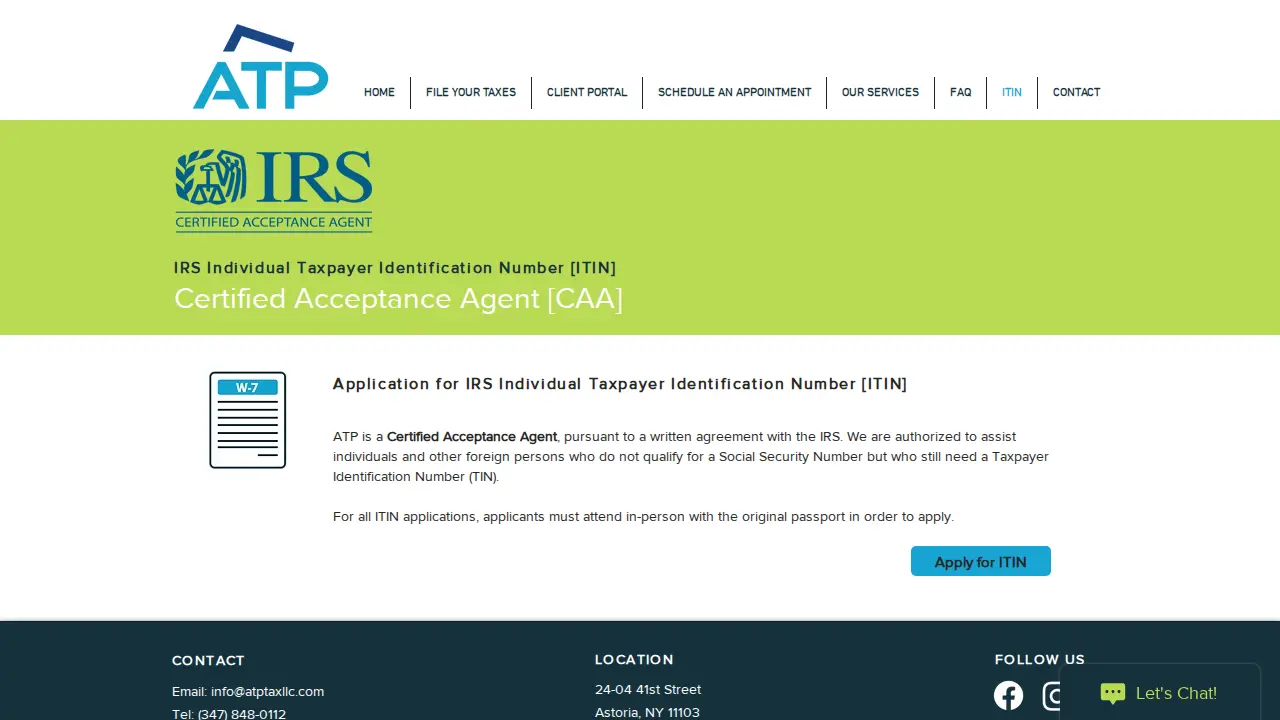 ATP Tax Accountants page
