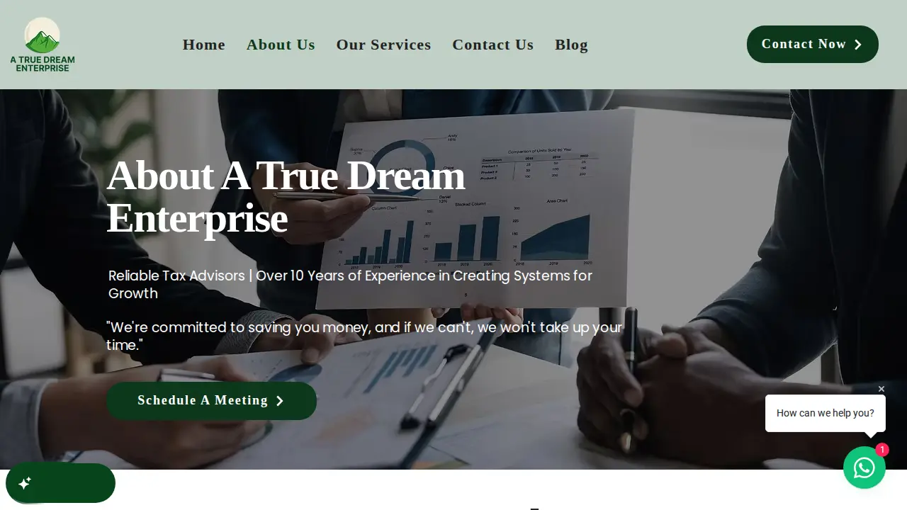 A True Dream Enterprise page