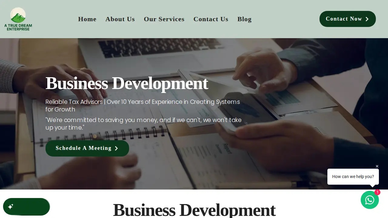 A True Dream Enterprise page