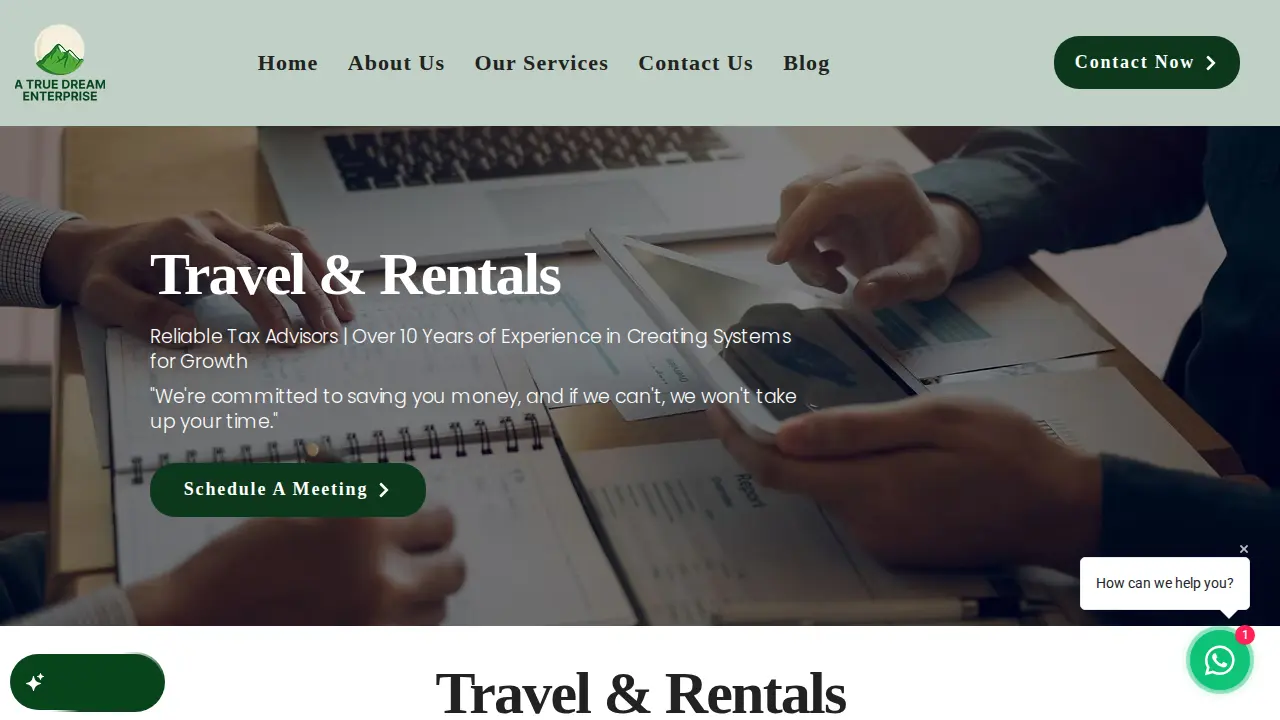 A True Dream Enterprise page