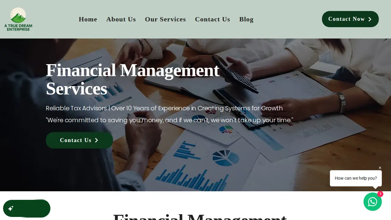 A True Dream Enterprise page
