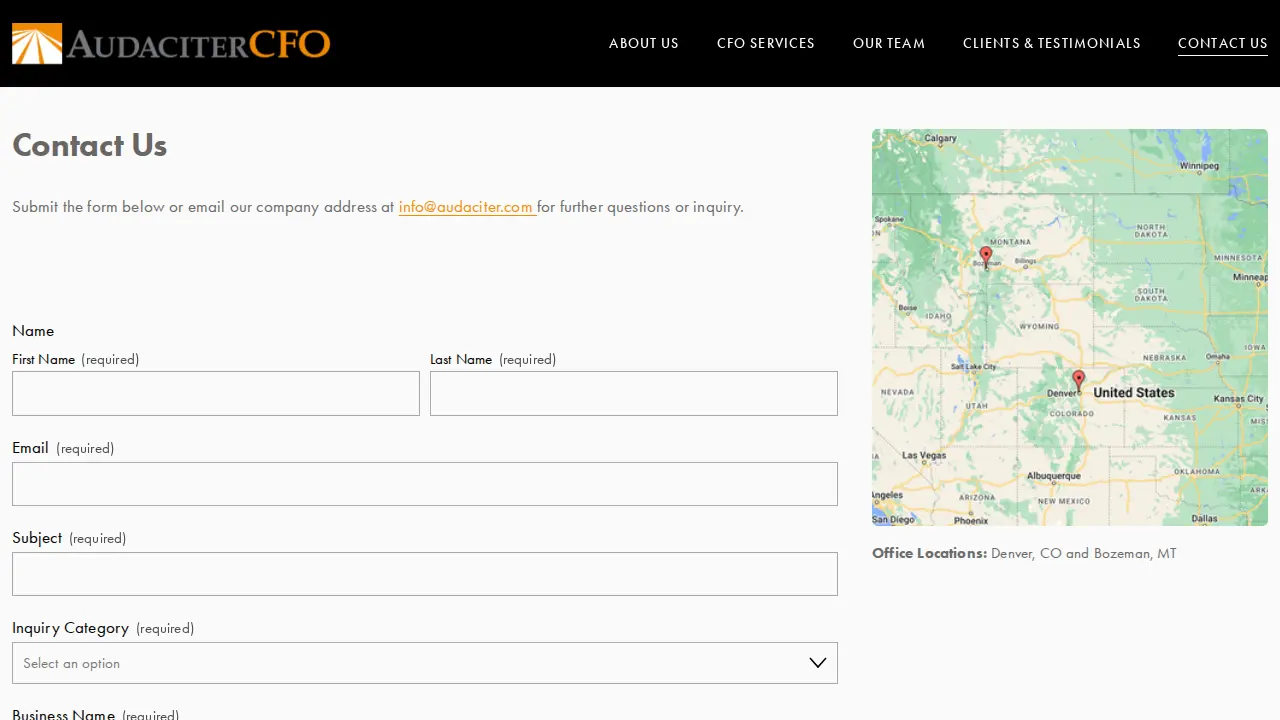 Audaciter CFO page